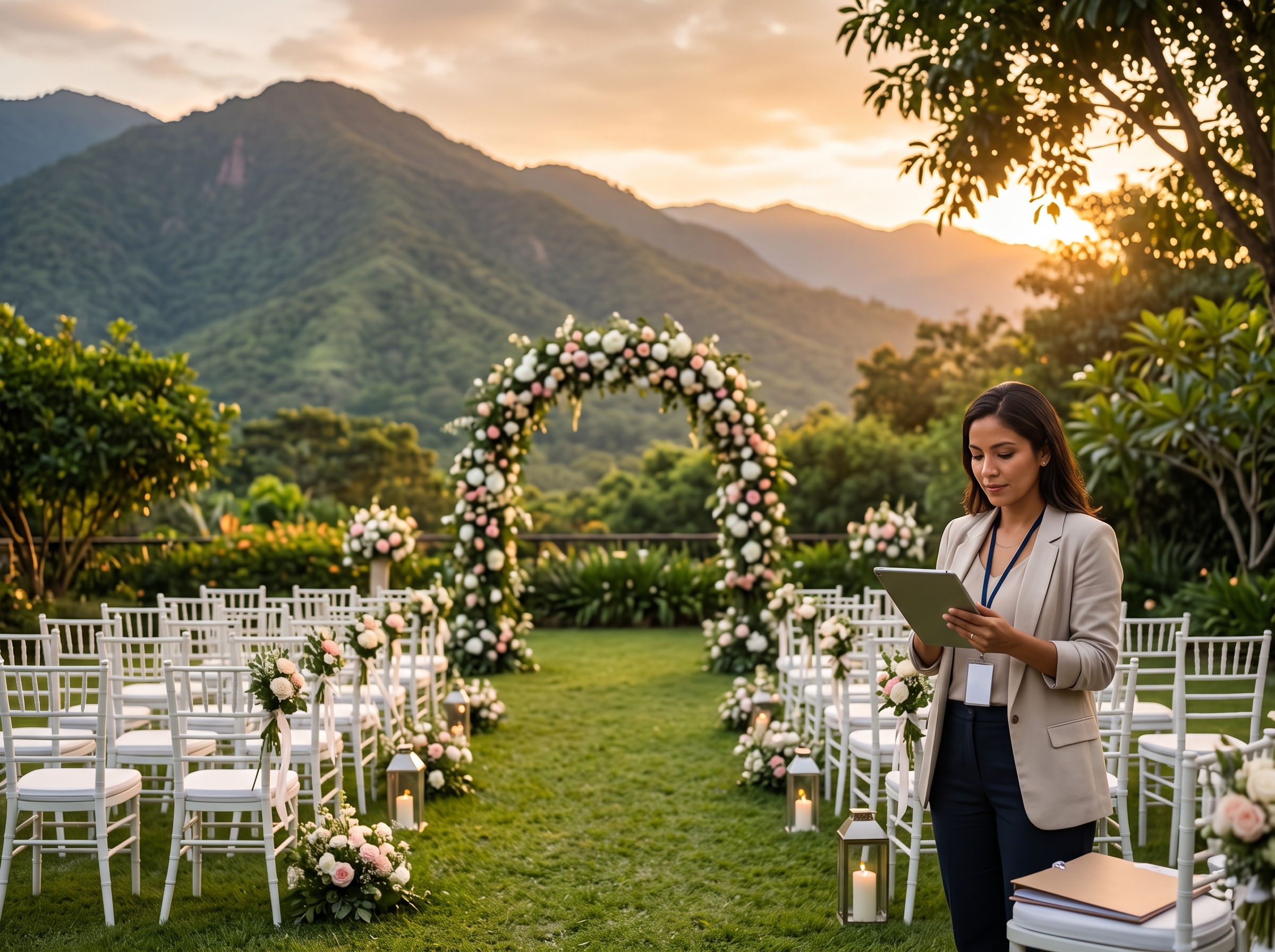Boda celebrada en el salón de un hotel
